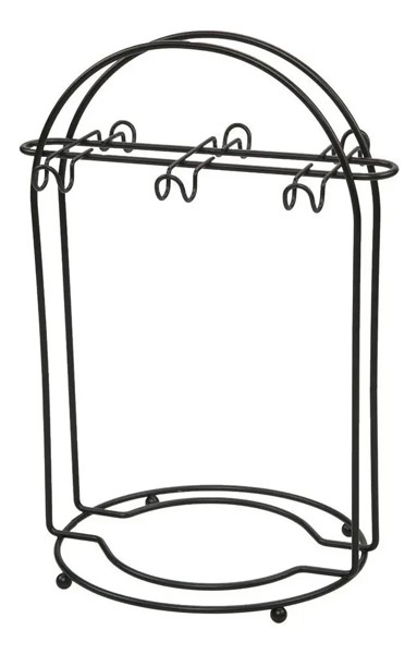 SUPORTE PARA XICARAS DE CHA BLACK DESIGN ORGANIZADOR 18X17X26 CM ARTHI R.03085