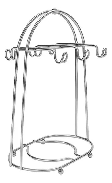 SUPORTE ORGANIZADOR PARA XICARAS DE CAFE EM ACO REFORCADO 25X16X13CM NIQUELART R.03089 