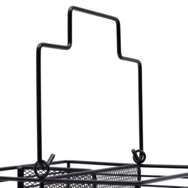 PORTA TALHER ACACIA WOOD IRON 18,5X18,5X15CM R.03077