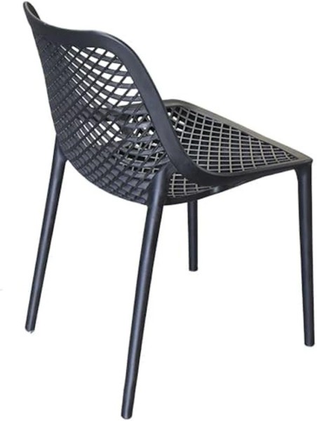 POLTRONA MOSAICO PRETA REFORCADA 150 KG CADEIRA PLASTICA RESISTENTE PARA AREA EXTERNA INTERNA JARDIM E VARANDA DESIGN ERGONOMICO EMPILHAVEL ALTA DURABILIDADE FACIL LIMPEZA R.03091