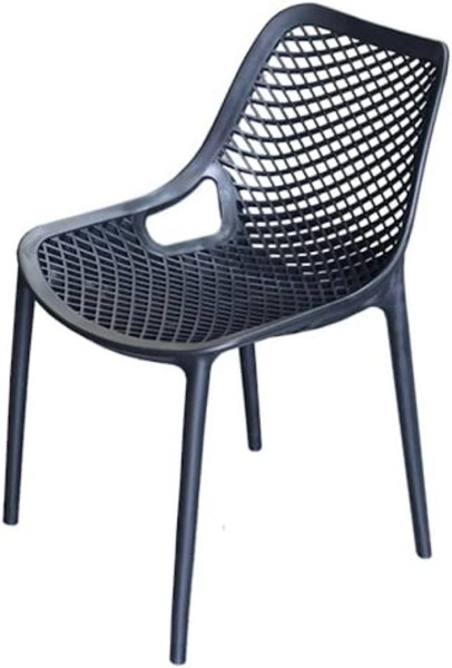 POLTRONA MOSAICO PRETA REFORCADA 150 KG CADEIRA PLASTICA RESISTENTE PARA AREA EXTERNA INTERNA JARDIM E VARANDA DESIGN ERGONOMICO EMPILHAVEL ALTA DURABILIDADE FACIL LIMPEZA R.03091