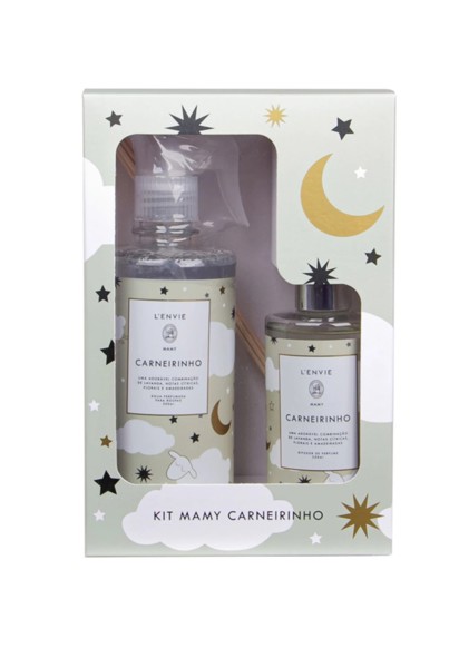 KIT AGUA PERFUMADA 500ML E DIFUSOR DE PERFUMES 250ML MAMY CARNEIRINHO R.03154
