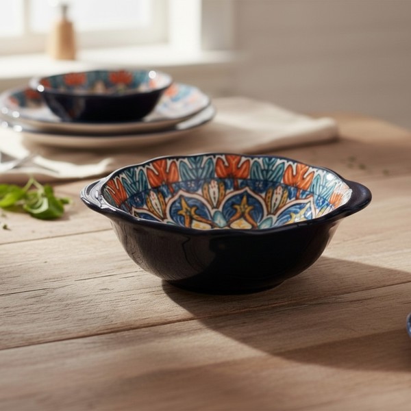 TIGELA DECORADA FLOR 11,5X4CM MINI BOWL CERAMICA MOLHEIRA PETISQUEIRA INDIVIDUAL CUMBUCA PEQUENA PORTA TEMPEROS RECIPIENTE PARA SHOYU ORGANIZADOR DECORATIVO MESA POSTA FORMATO FLORAL RESISTENTE R.0310 ...