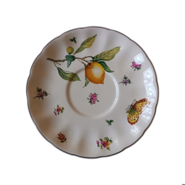 CONJUNTO COM SEIS XICARAS E SEIS PIRES DE CHA LIMAO SICILIANO R.03119