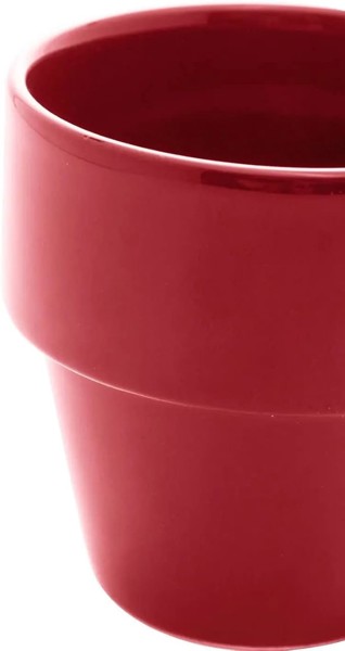 CONJUNTO 6 XICARAS DE CHA EMPILHAVEL VERMELHA DE CERAMICA 210ML LYOR R.03169