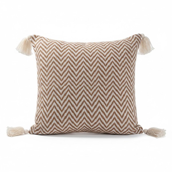CAPA DE ALMOFADA TEAR POMPOM BOHEMIA TERRA COTA 12921 R.00282