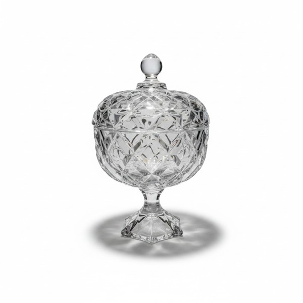BOMBONIERE DE VIDRO DIAMOND CLEAR 18X28CM 4739 R.00504