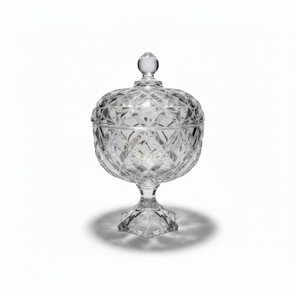 BOMBONIERE DE VIDRO DIAMOND CLEAR 18X28CM 4739 R.00504