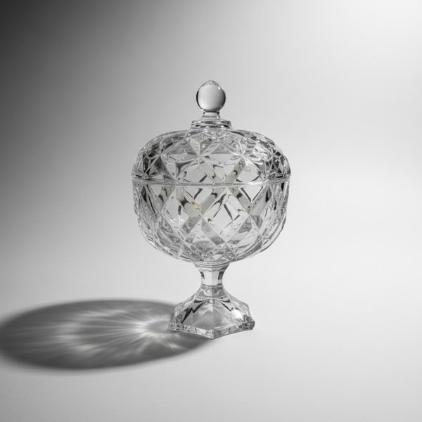BOMBONIERE DE VIDRO DIAMOND CLEAR 18X28CM 4739 R.00504