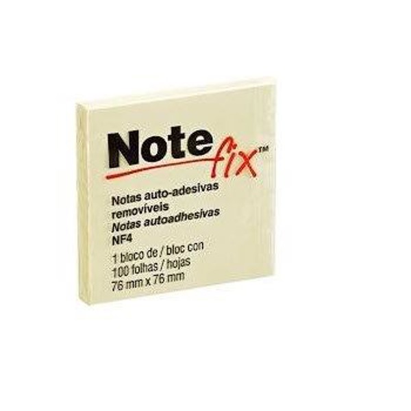 BLOCO ADESIVO 76X76 NOTEFIX AMARELO BLOC0103