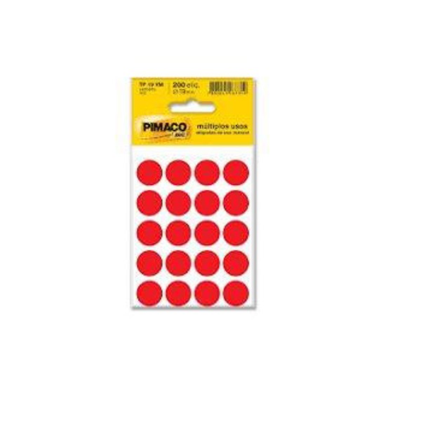ETIQUETA MULTIUSO TP12 VERMELHA COM 210 ETIQ011901