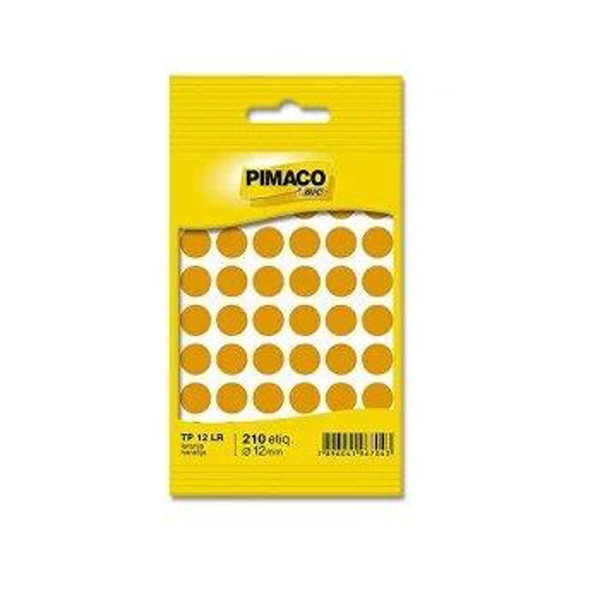 ETIQUETA MULTIUSO TP12 LARANJA COM 210  ETIQ011905