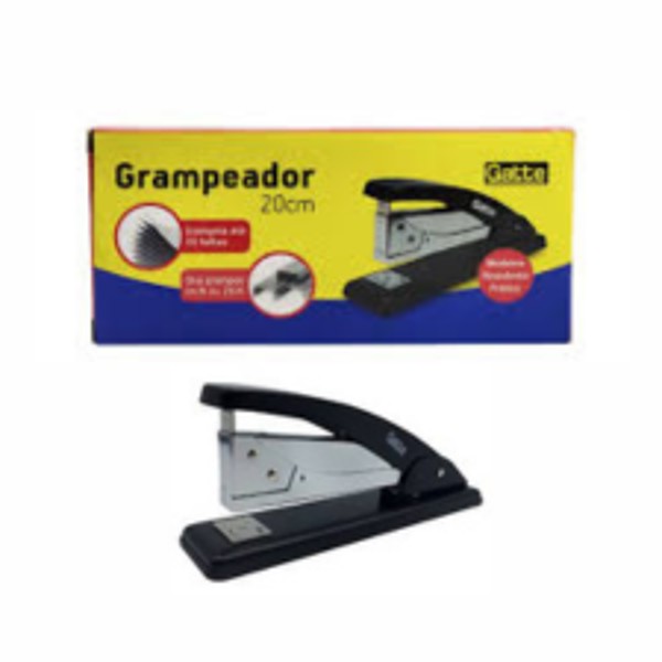 GRAMPEADOR METAL 20CM GRANDE P/ 30 FLS GRAM04