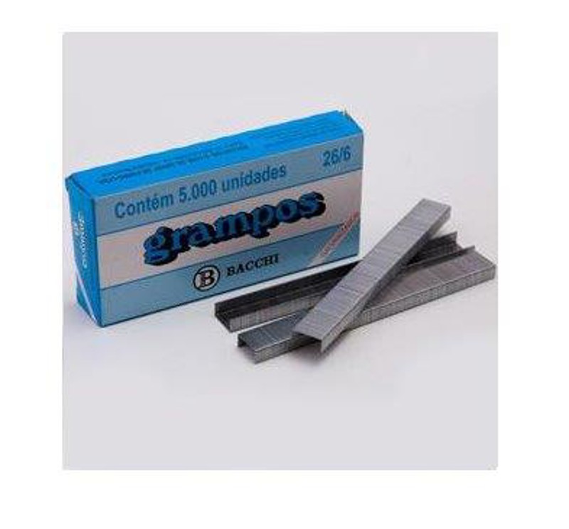 GRAMPO 26/6 GALVANIZADO COM 5000 UNIDADES GRPO0102