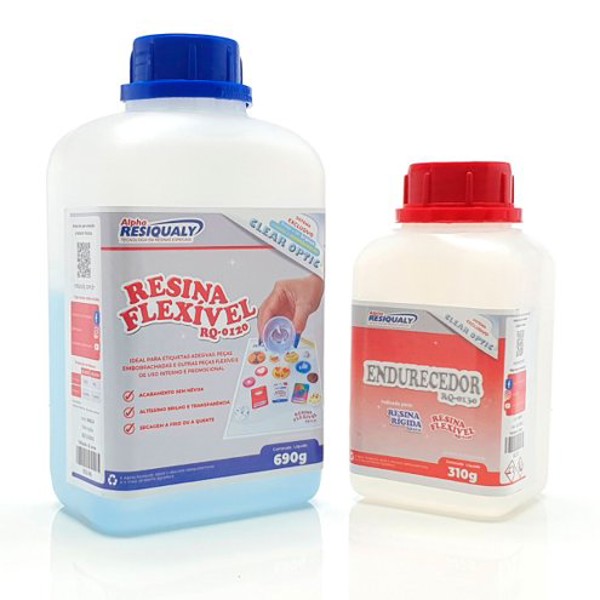 Kit Resina Flexível e Endurecedor - 1000g