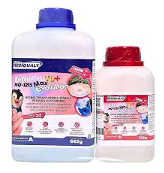 Kit Resina Liquiglass Composto A e B - 500g