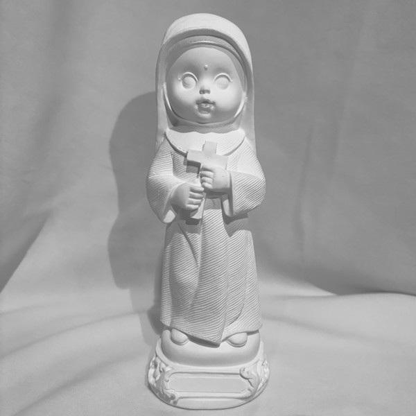 Imagem em Gesso - Santa Rita de Cássia Baby - 20cm