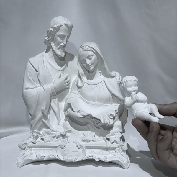 Imagem em Gesso - Sagrada Família com Jesus Separado - 28cm