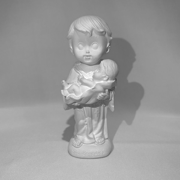 Imagem em Gesso - São Benedito Baby - 15cm