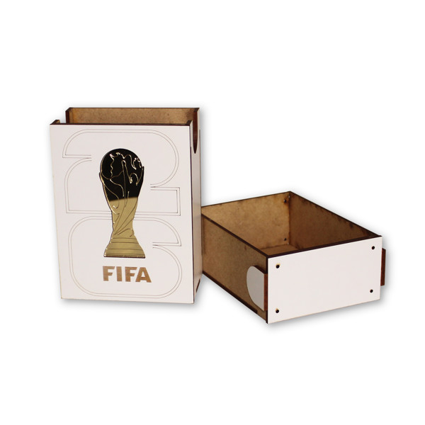 Caixa em MDF - Estojo para Figurinhas da Copa 2026