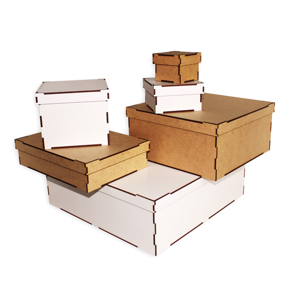 Caixa em MDF 3mm - Tampa Solta