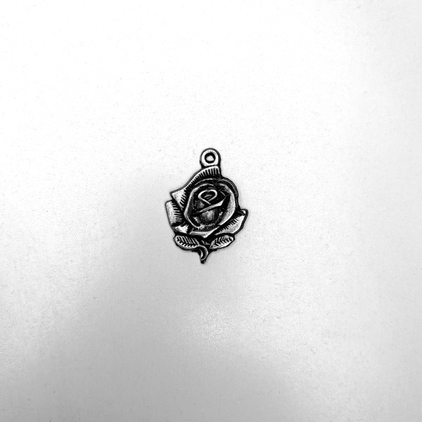 Rosa 25mm - Pingente em Zamac