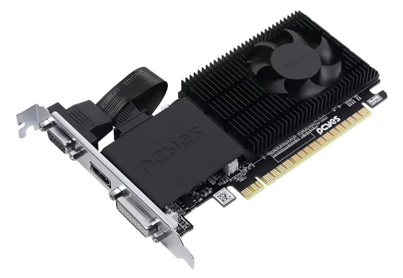 PLACA DE VIDEO 02 GB - GT610 NVIDIA GT610 DDR3 64B PCYES LOW PROFILE - PPE610DR3LPBR