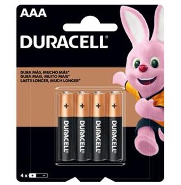 PILHA AAA-4 DURACELL - 4 UNIDADES