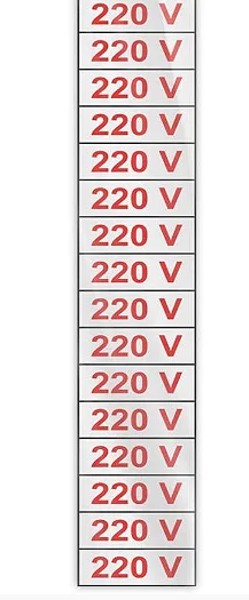 PLACA DE SINALIZACAO 220V 5X25CM. UNIRARIO GR2722-SIN125 - GRESPAN