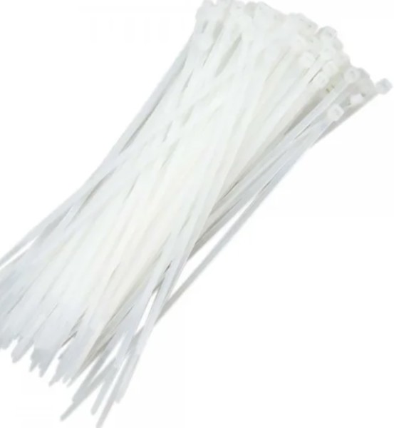 ABRACADEIRA DE NYLON 2,5MM X 100MM BRANCA 50 PCS