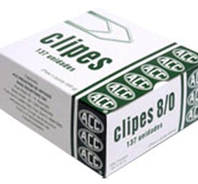 CLIPS GALVANIZADO ACO 8/0 500G CAIXA 9.11.12.13-5 - ACC