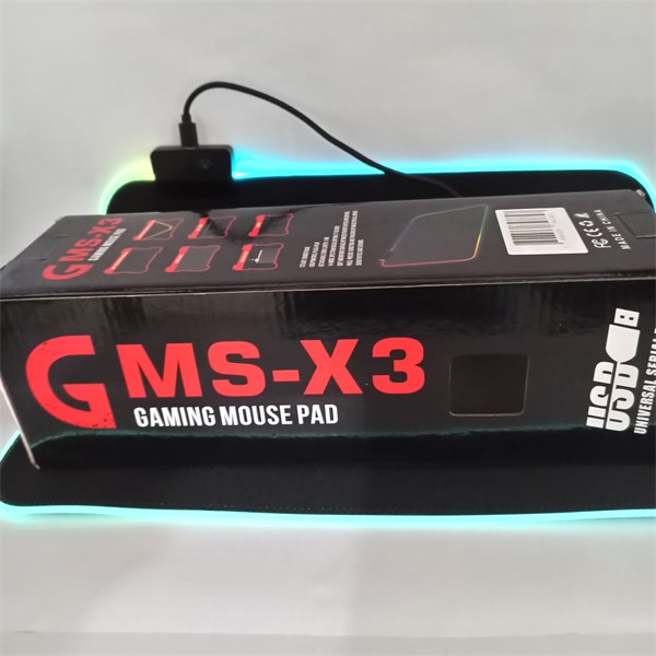 MOUSE PAD COM BORDA DE LED RGB 7 CORES 25 X 35 CM CABO 1.8M GMS-X3