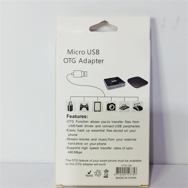 CABO ADAPTADOR OTG-75E USB V8 ANDROID
