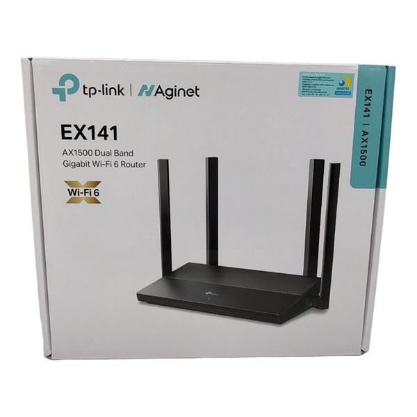 ROTEADOR WIRELESS DUAL BAND AX1500 GIGABIT WI-FI 6 EX141 TP-LINK