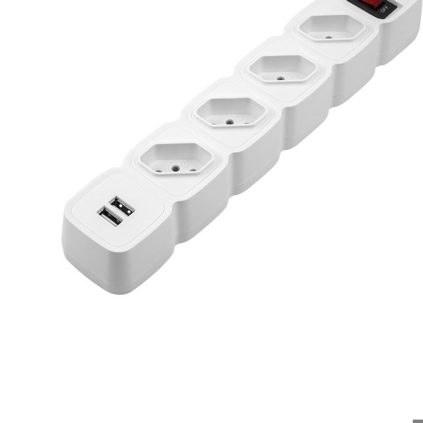PROTETOR ELETRONICO C/ 4 TOMADAS E 2 USB - EPE 204 USB BR