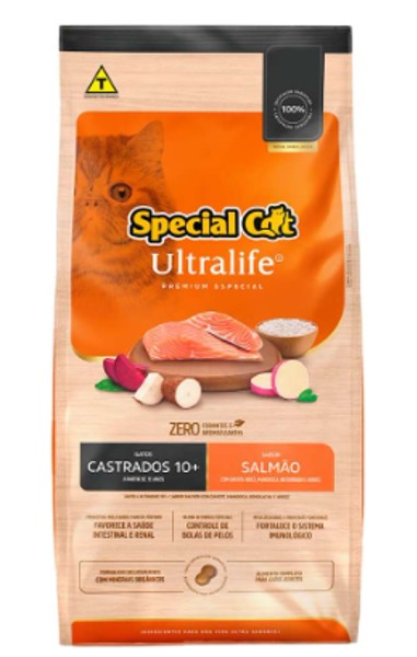 SPECIAL CAT ULTRALIFE CASTRADOS 10+ SALMAO 1KG