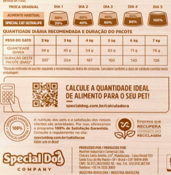 SPECIAL CAT ULTRALIFE CASTRADOS 10+ SALMAO 1KG