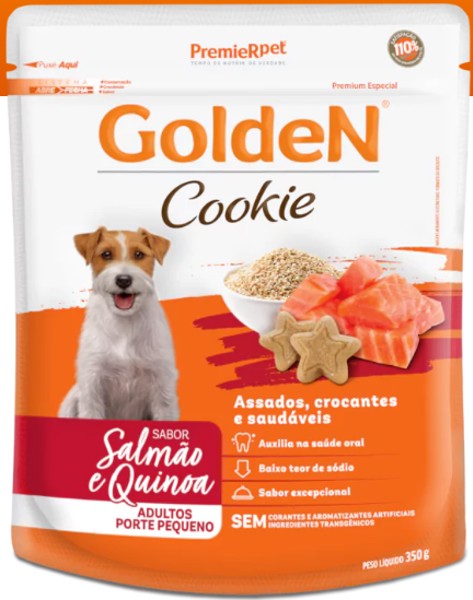 COOKIE GOLDEN ADULTO PP SALMAO E QUINOA 350 GR