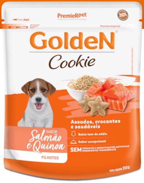 COOKIE GOLDEN FILHOTE SALMAO E QUINOA 350 GR