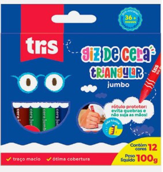 GIZ CERA JUMBO TRIANGULAR 12 CORES TRIS