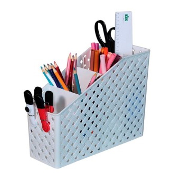 ORGANIZADOR C/ 4 DIVISORIAS RATTAN BRANCO PARAMOUNT