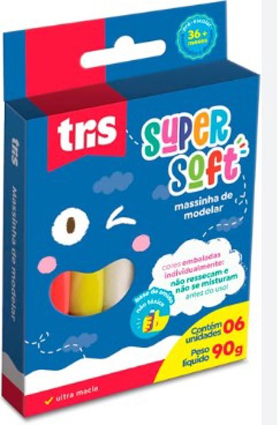 MASSA DE MODELAR 6 CORES TRIS