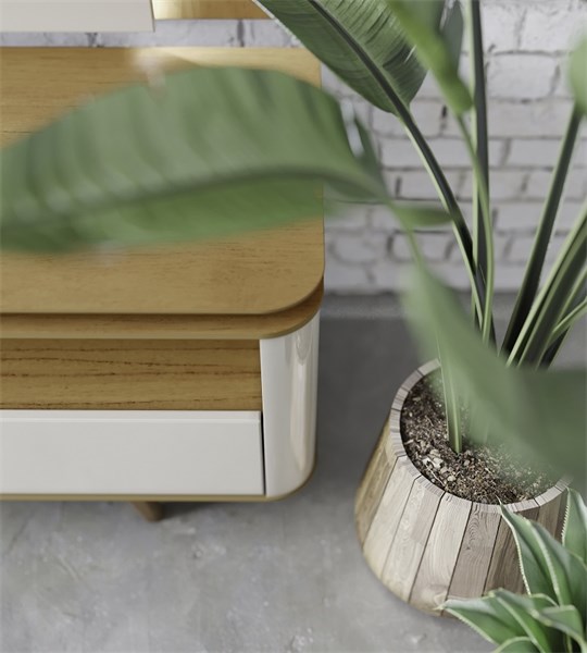 RACK E PAINEL ARC 3G-2.2 OFF WHITE /NATURE