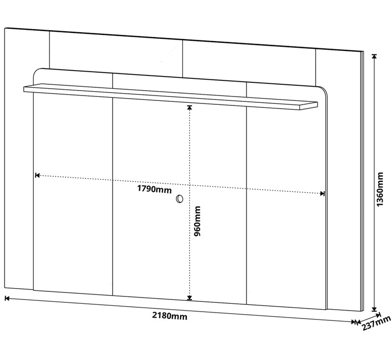 RACK E PAINEL ARC 3G-2.2 OFF WHITE /NATURE
