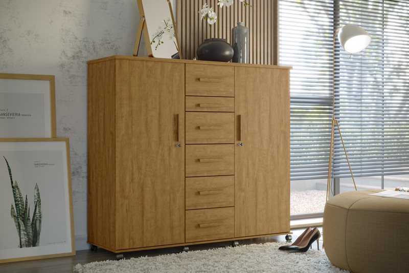 Cômoda Roupeiro Roma Amendoa 1,48