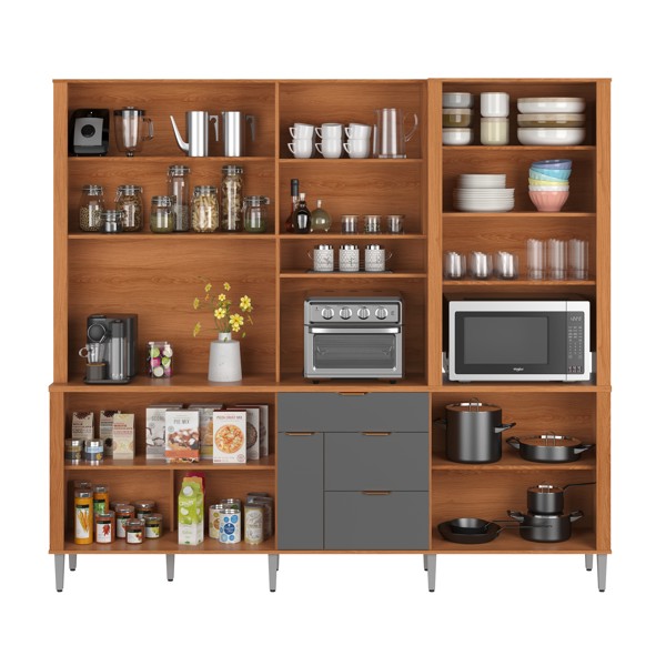 KIT COZINHA ASTRA 2,4 JEQUITIBA / GRAFITE