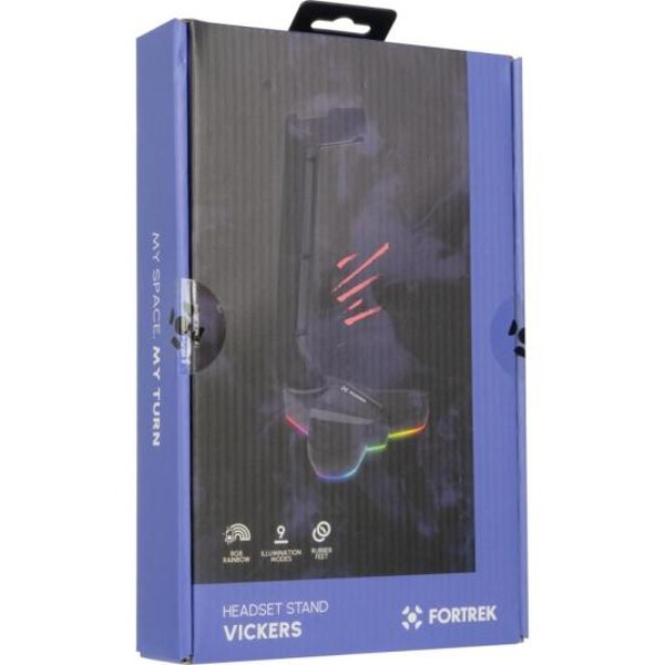 Suporte Para Headset Fortrek Vickers RGB Preto