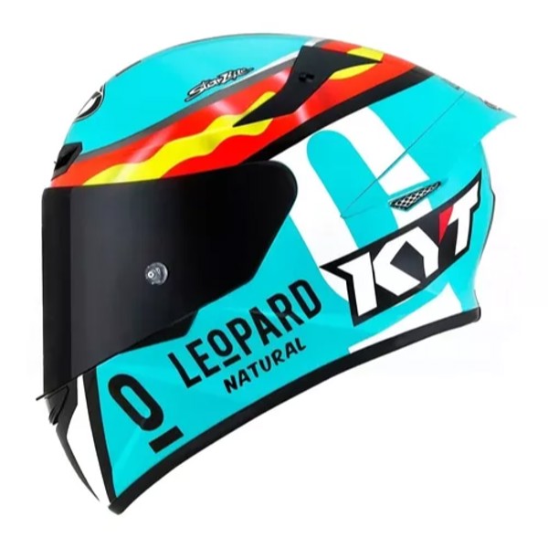 Capacete KYT TT Course Jaume Masia Leopard Spain *** - COR: azul/laranja, TAMANHO: 60
