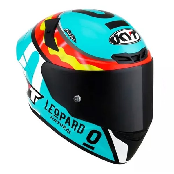 Capacete KYT TT Course Jaume Masia Leopard Spain *** - COR: azul/laranja, TAMANHO: 60
