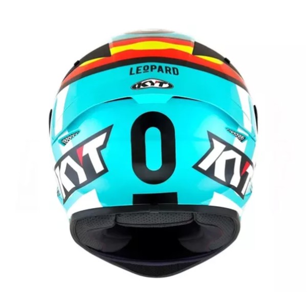 Capacete KYT TT Course Jaume Masia Leopard Spain *** - COR: azul/laranja, TAMANHO: 60